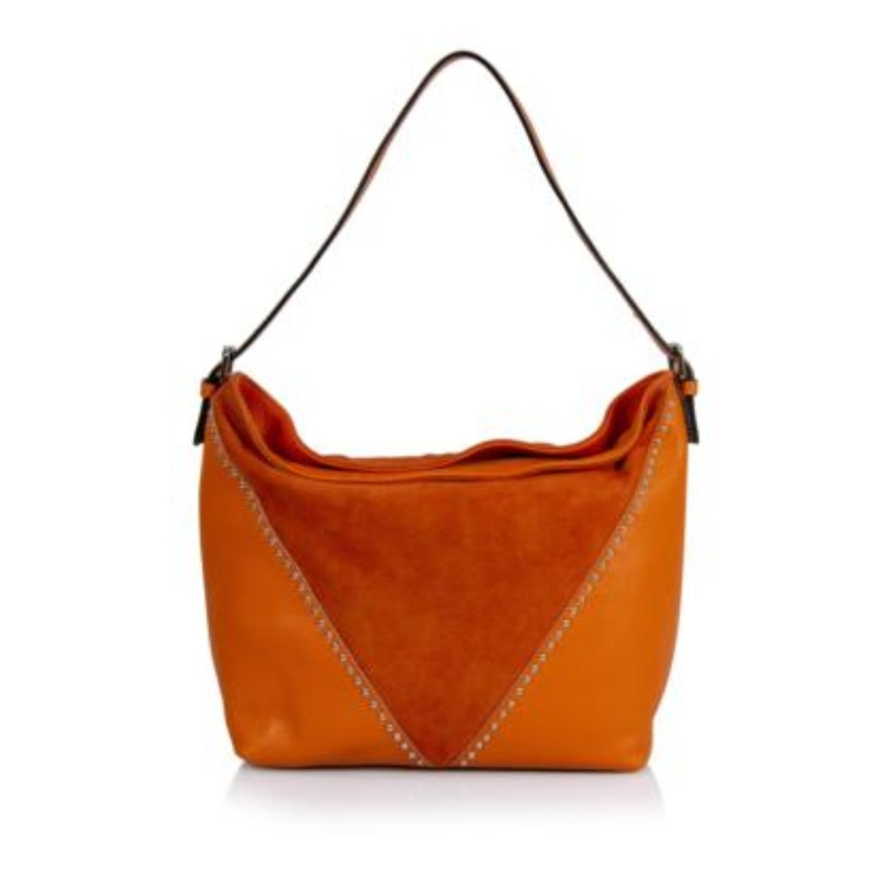 Handbag in genuine dollar and suede leather - Made